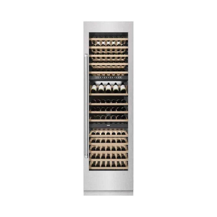 ZLINE 24"Triple Zone 100 Bottle Column Wine Cooler, DuraSnow®  Stainless Steel RCWV-SN-24