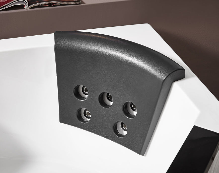 EAGO 5 ft Clear Corner Acrylic Whirlpool Bathtub for Two AM156ETL