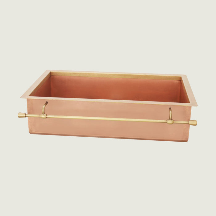 Nauxus Handmade Undermount Copper Kitchen Sink,  With Kitchen Basket Stainer , UDMK01-NX