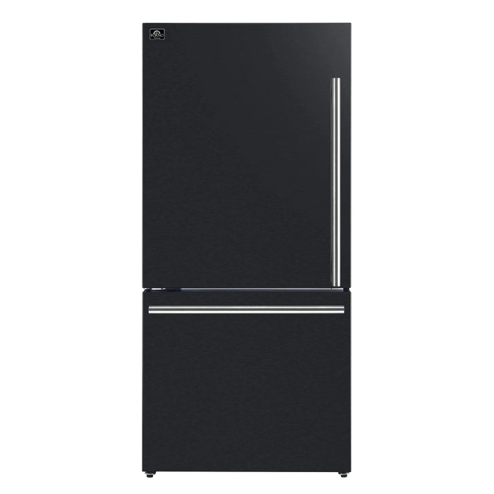 FORNO Espresso Milano 62" Side-By-Side Refrigerator FFFFD1787-60BLK