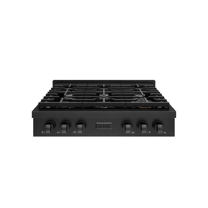 ZLINE 36" Paramount Gas Rangetop Black Stainless Steel SRTB-36