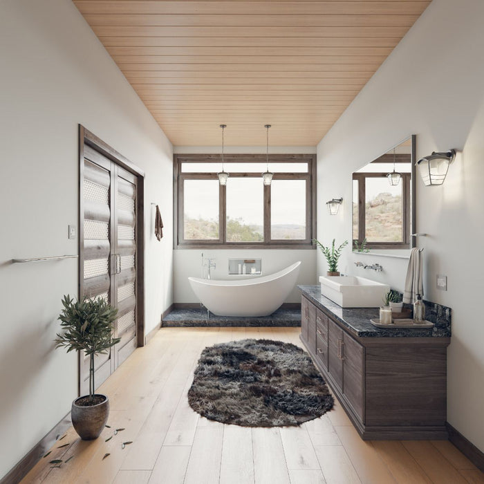 ALFI brand 73" White Solid Surface Smooth Resin Soaking Slipper Bathtub AB9951