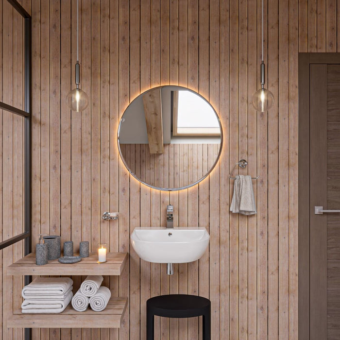 ALFI brand 20" White D-Bowl Porcelain Wall Mounted Bath Sink AB110