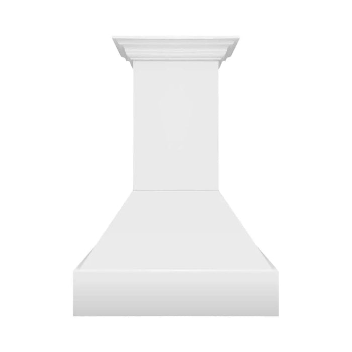 ZLINE Wooden Wall Mount Range Hood in Rustic Bright White Finish 355WW-36