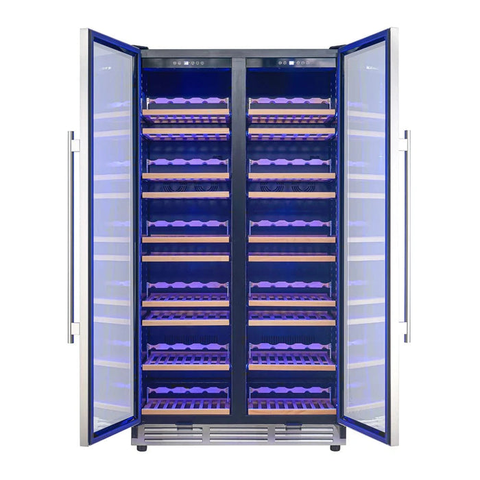 FORNO Vernazza 40" 166 Bottle Dual Zone Wine Cooler FWCDR6642-40S
