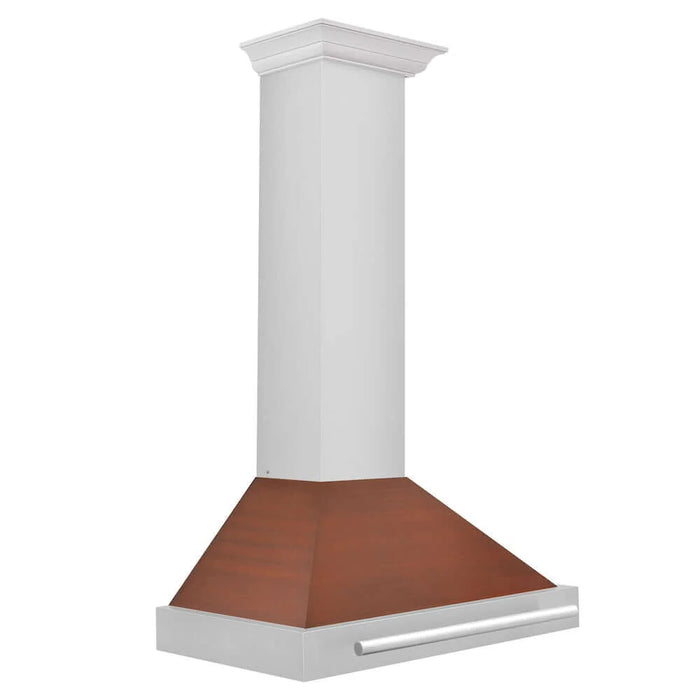 ZLINE Convertible Stainless Steel Range Hood, Copper Shell, Stainless Steel Handle KB4STX-C