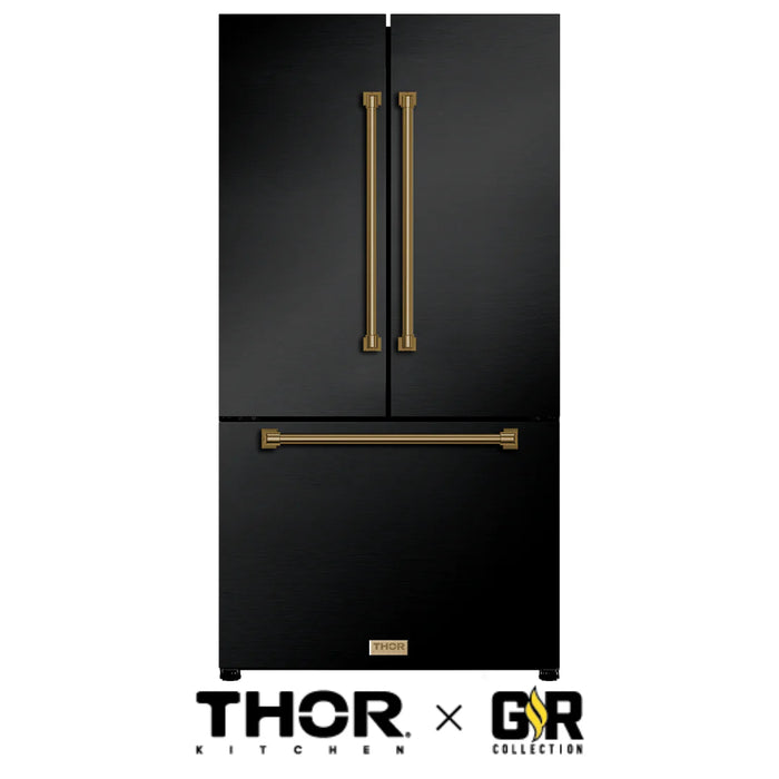 Gordon Ramsay by THOR Kitchen 36"French Door Counter Depth Refrigerator RF3621CTD00-BRZ