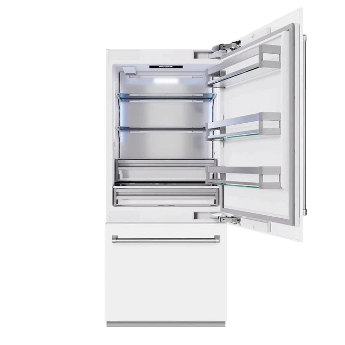 ZLINE 36" Built-In Bottom Freezer Refrigerator,Water Dispenser, Ice Maker, RBIT-WM-36