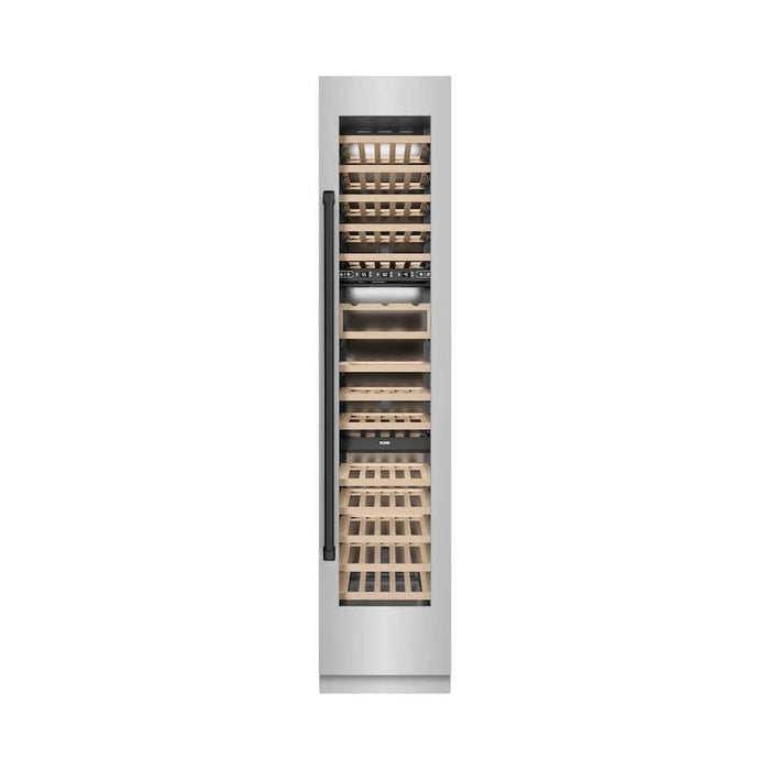 ZLINE 18"Triple Zone 68 Bottle Right Hinge Column Wine Cooler, Stainless Steel Matte Black RCWVRZ-30418-MB