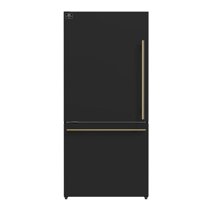 FORNO Espresso Milano 31" Left Swing Refrigerator FFFFD1786-31BLK