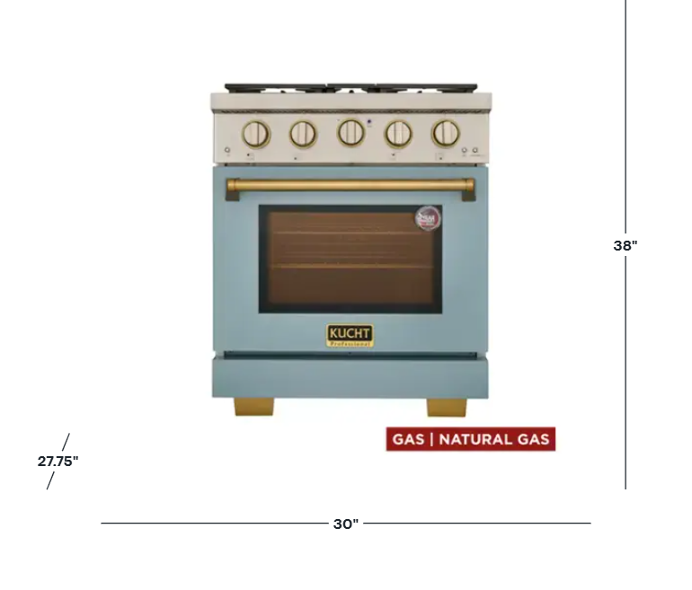 KUCHT 30" Natural Gas Range, KFX3000X-60AG