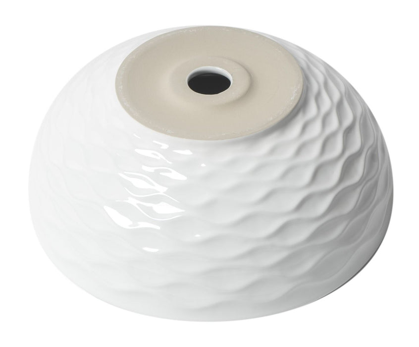 ALFI brand White 17" Decorative Round Vessel Above Mount Ceramic Sink ABC909