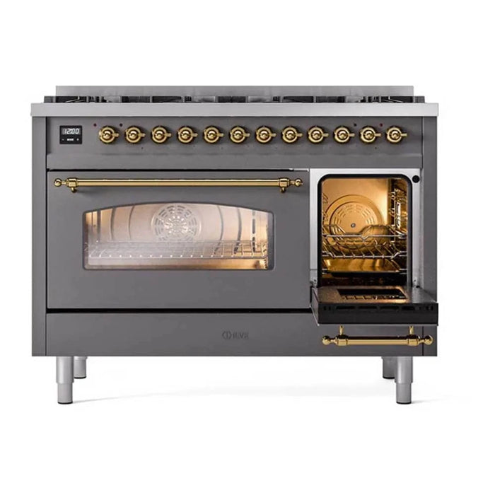 ILVE Nostalgie II Limited Edition 48" Dual Fuel Range Matte Graphite UP488NMPMGG