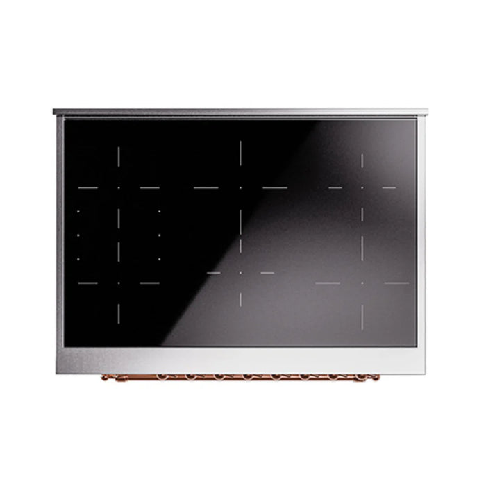 ILVE 36"Nostalgie II Freestanding Induction Range Glossy Black UPI366QNMPBKP