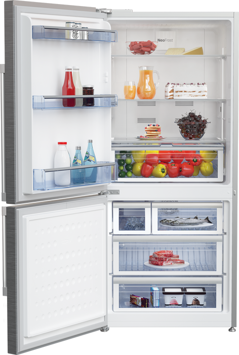 BEKO 30" Freezer Bottom Refrigerator with Auto Ice Maker, BFBF3018SSIML