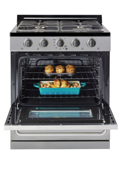UNIQUE Classic 30" Stainless Steel Off Grid Propane Range, UGP-30G OF2 SS