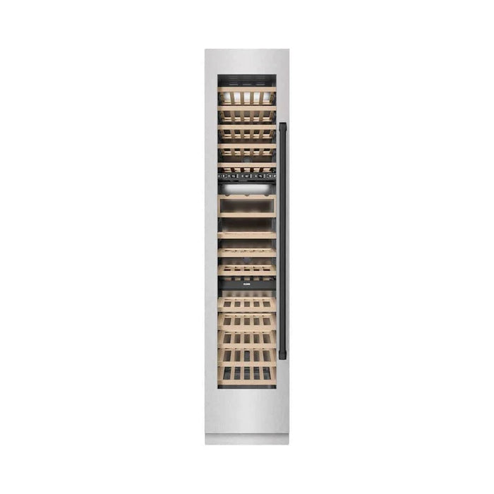 ZLINE 18"Triple Zone 68 Bottle Left Hinge Column Wine Cooler, DuraSnow® Stainless Steel Matte Black RCWVLZ-SN-18-MB