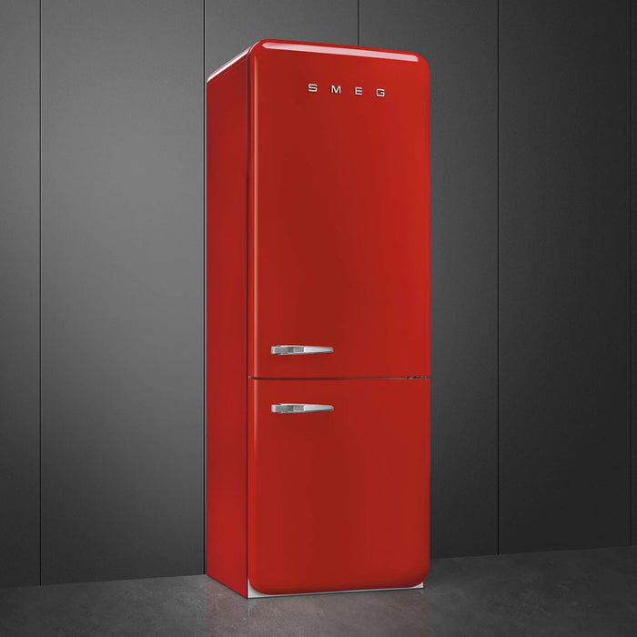 SMEG 28" Freestanding Bottom Mount Refrigerator, FAB38URRD