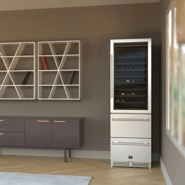 FORNO Azienda 24" 108 Bottle Triple Zone Wine Cooler FWCDR6628-24S