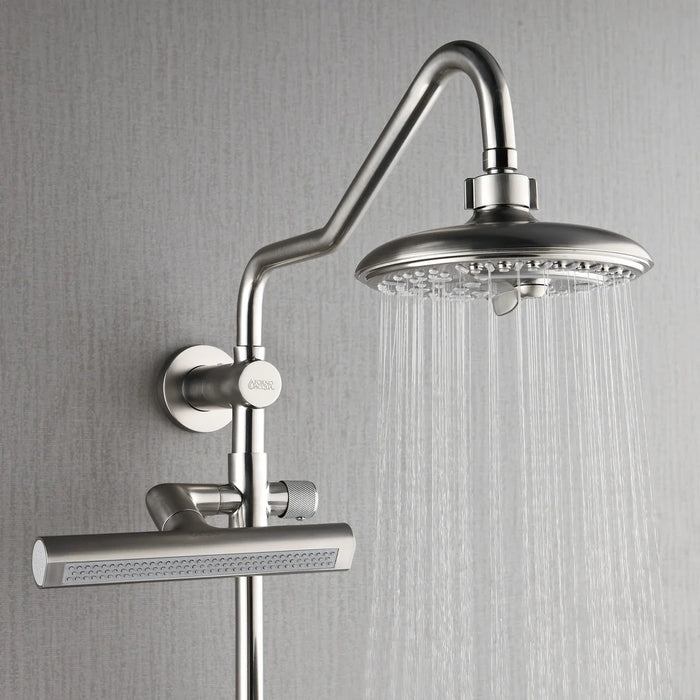Forno Acqua AcquaFALL Shower, Overhead Rainfall Shower, Handheld Shower Head SCW2BN-C8