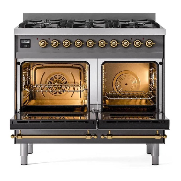 ILVE Nostalgie II Limited Edition 40" Dual Fuel Range Matte Graphite UPD406NMPMGG