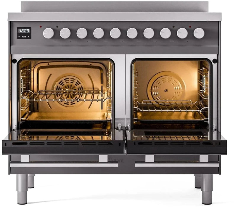 ILVE 40"Professional Plus Induction Range, Matte Graphite UPDI406WMPMG