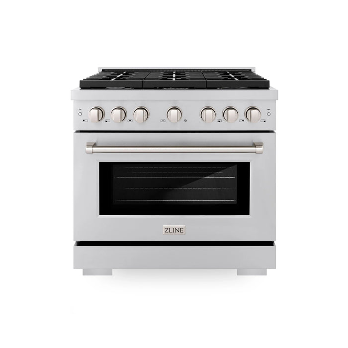 ZLINE 36"Paramount Dual Fuel Range Stainless Steel, SDR36