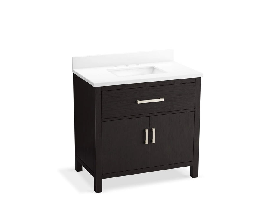 KOHLER Kresla 36" bathroom vanity cabinet, sink, quartz top K-40639-BD1