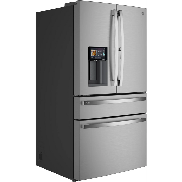 GE 36" Freestanding 4-Door French-Door Smart Refrigerator, PVD28HYYFS