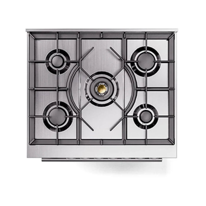 ILVE 30"Professional Plus Dual Fuel Range, White UP30QMPWH