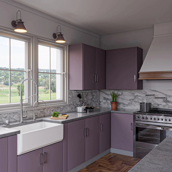 ALFI brand 33" Smooth Solid Thick Wall Fireclay Single Bowl Farm Sink AB3318SB-W