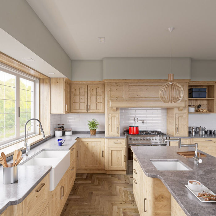 ALFI brand Smooth Apron 33" Double Bowl Fireclay Farm Sink ABF3318D