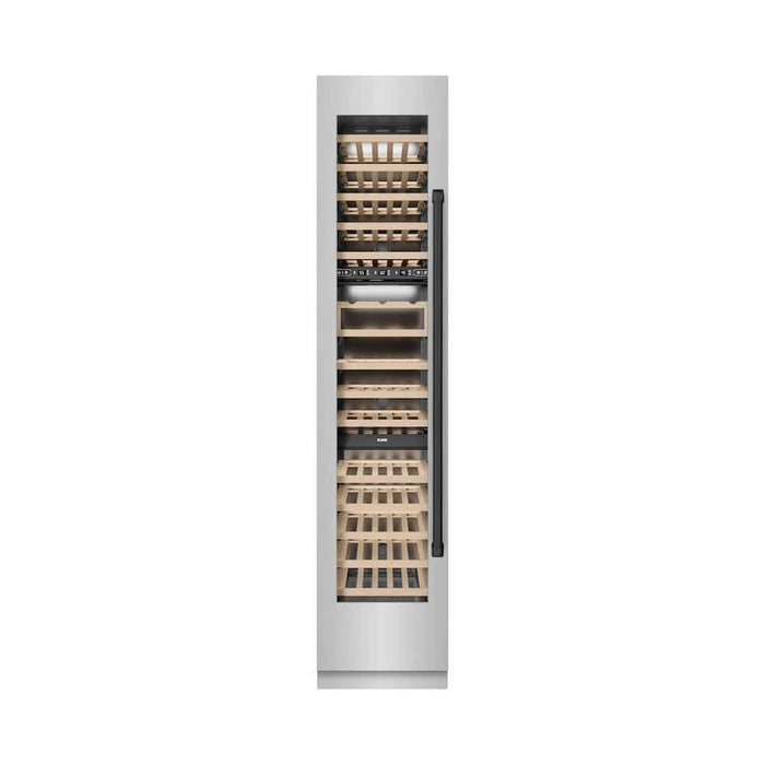 ZLINE 18"Triple Zone 68 Bottle Left Hinge Column Wine Cooler, Stainless Steel Matte Black RCWVLZ-30418-MB