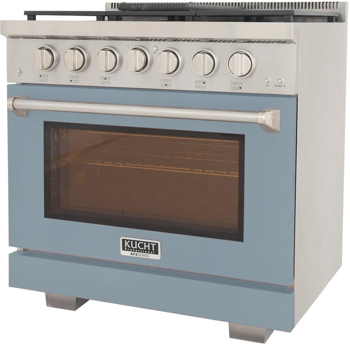 Kucht 36" Freestanding Professional Gas Range Liquid Propane KFX3600X/LP-LB