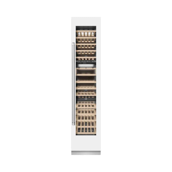 ZLINE 18"Triple Zone 68 Bottle Right Hinge Column Wine Cooler, White Matte Stainless Steel RCWVR-WM-18