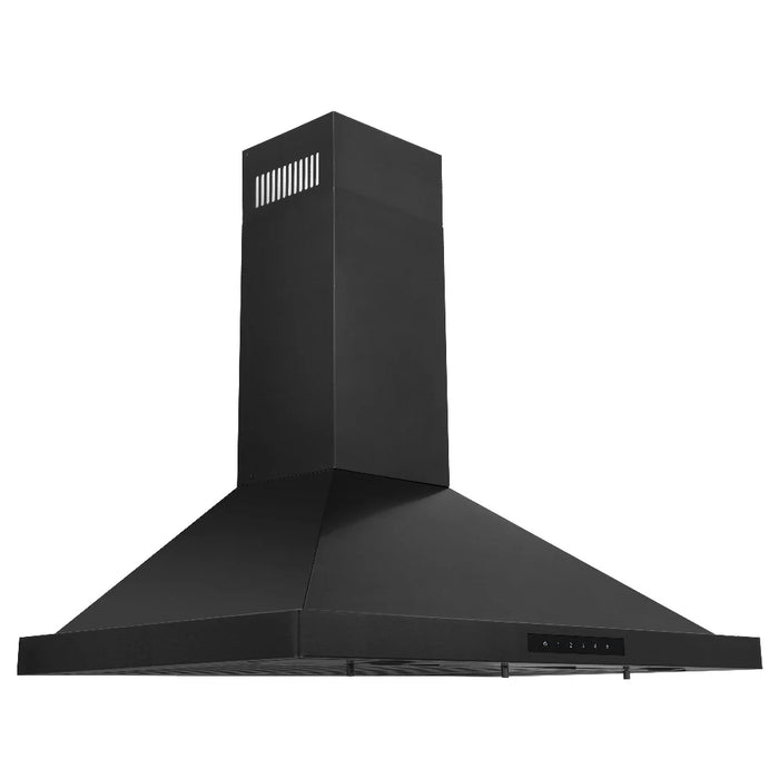 ZLINE Wall Range Hood, Black Stainless Steel, Charcoal Filters BSKBN-CF