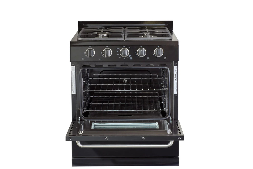 UNIQUE 30" Classic Retro Offgrid Range, Large Power burner, UGP-30G OF1 B