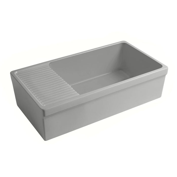 Whitehaus 36" Farmhouse Quatro Alcove Large Fireclay Kitchen Sink WHQD540-M