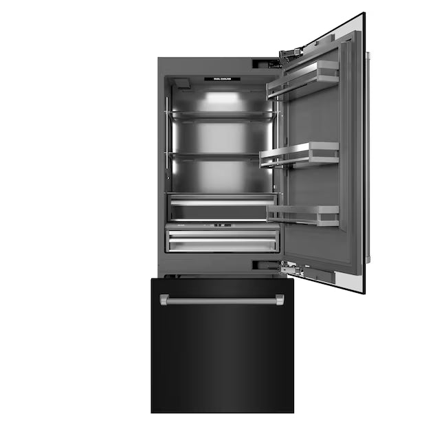 ZLINE 30" Wide Built-In Bottom-Freezer Refrigerator, Ice Maker GRBIVL-BS30-KST