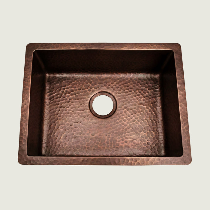 Nauxus Custom Handmade Undermount Copper Kitchen Sink, UDMK05-NX