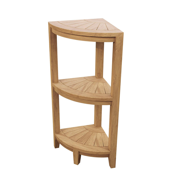 Stanley Teak Shower and Spa/Bathroom/Outdoor Corner Shelf