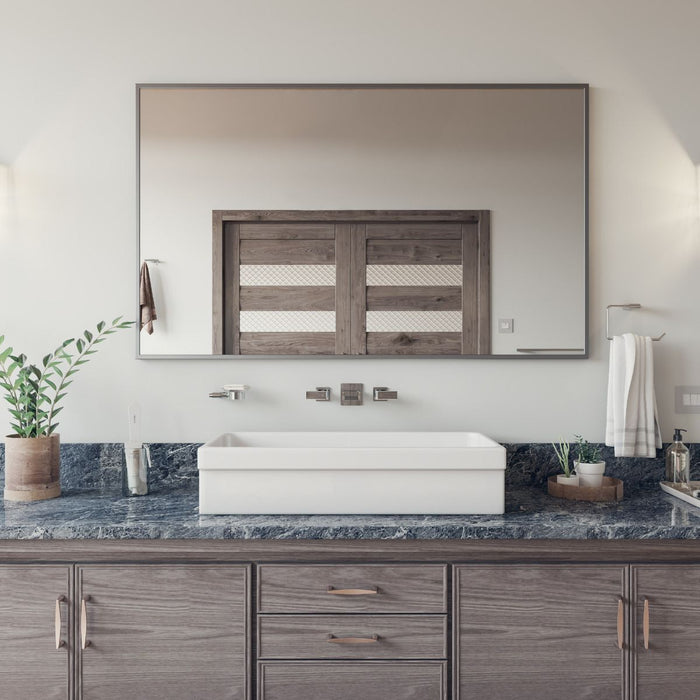 ALFI brand 36" White Above Mount Fireclay Bath Trough Sink AB36TR