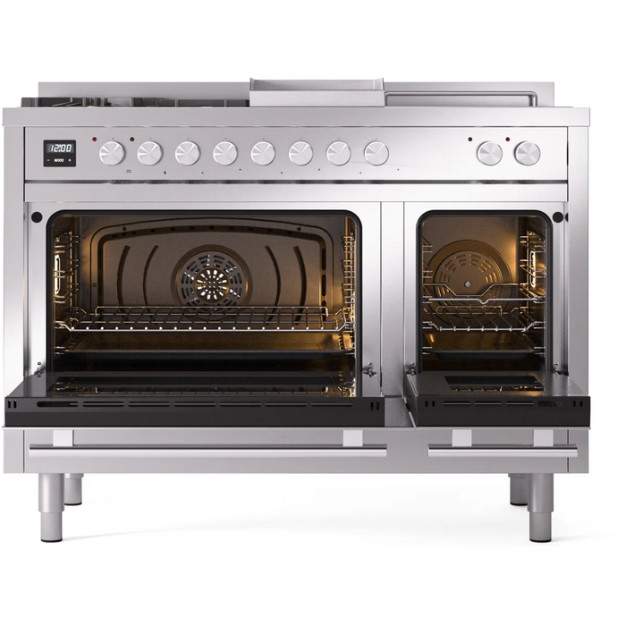 ILVE Professional Plus II 48" Dual Fuel Range UP48FSWMPSS