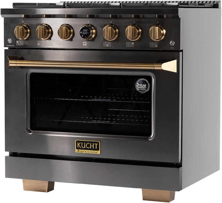 Kucht 36" Freestanding Dual Fuel Range  Liquid Propane KXP36/LP