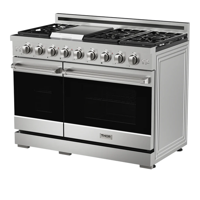 Gordon Ramsay by THOR Kitchen 48" Professional Propane Gas Range Stainless Steel, RSG48ELP