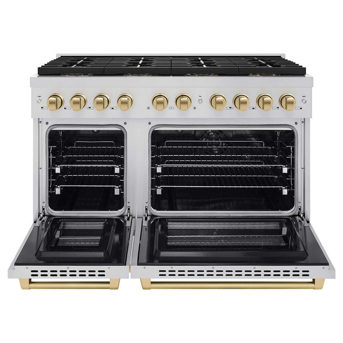 ZLINE 48" Paramount Gas Range DuoPro™ Cooktop, Dual Ovens PSGRZ-48-CB