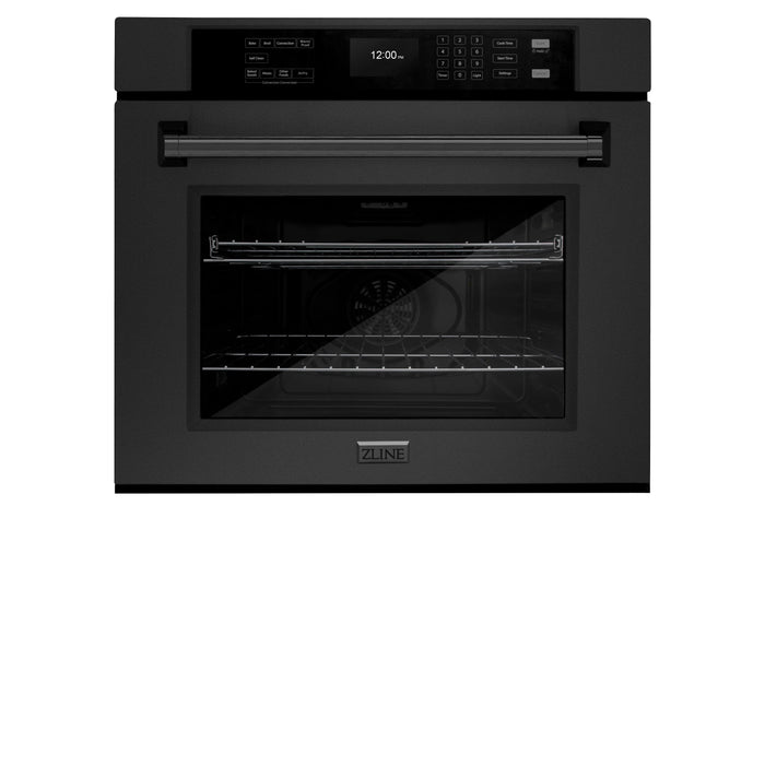 ZLINE 30 "Professional True Convection Single Wall Oven, Air Fry, Self Clean, Black Stainless Steel, WASB-30