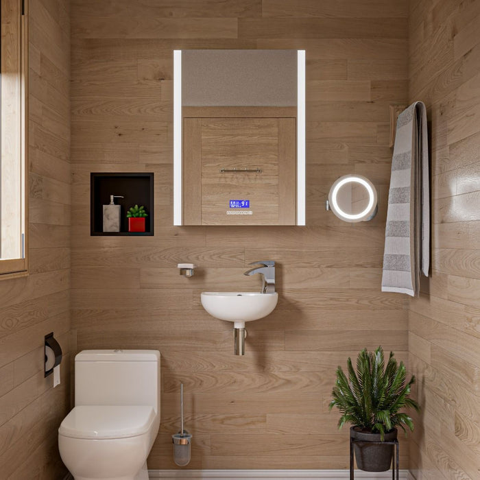 ALFI brand White 14" Small Wall Mounted Ceramic Sink, Faucet Hole ABC118