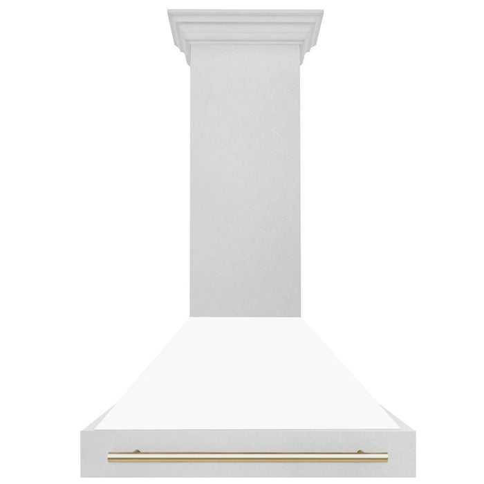 ZLINE 36" Autograph DuraSnow White Range Hood 8654SNZ-WM36-G
