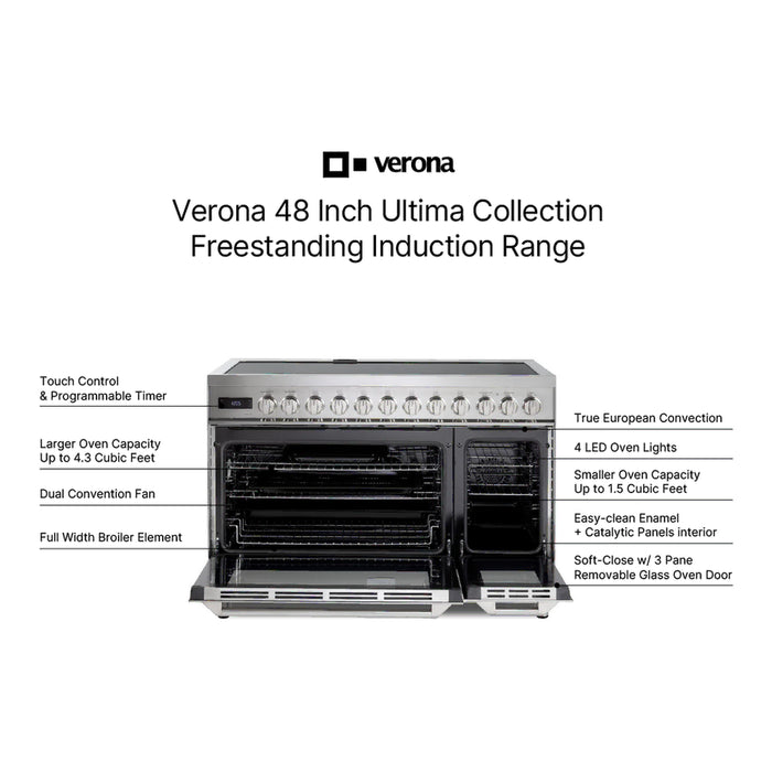 Verona 48" Ultima Collection Induction Range VUFSIE487DSS